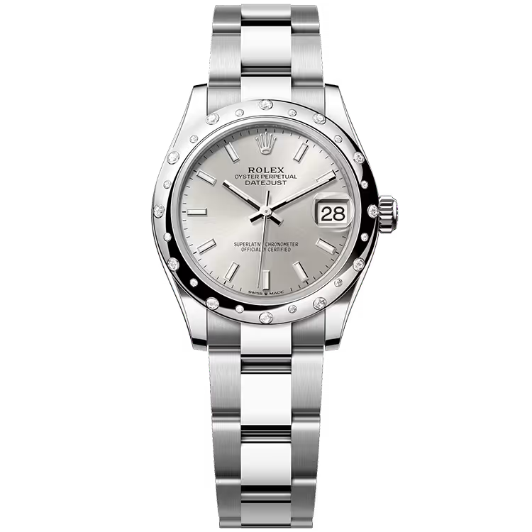 Rolex Datejust 31 Silver Dial Stainless Steel Star Diamond Bezel Oyster Bracelet 31mm - Image 1