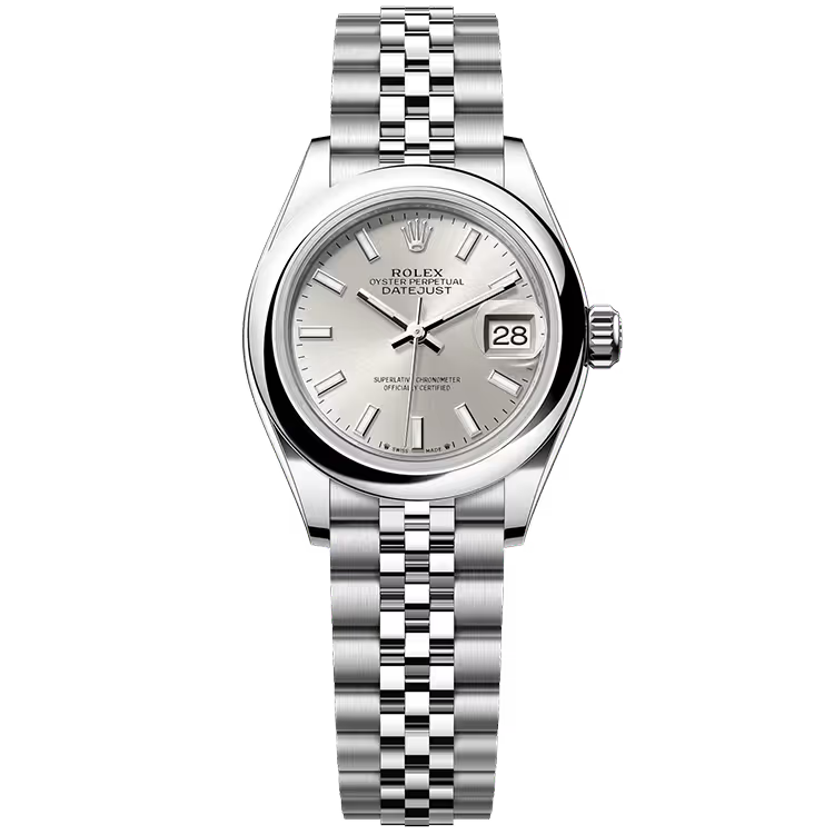 Rolex Datejust 28 Silver Dial Stainless Steel Smooth Bezel Jubilee Bracelet 28mm - Image 1