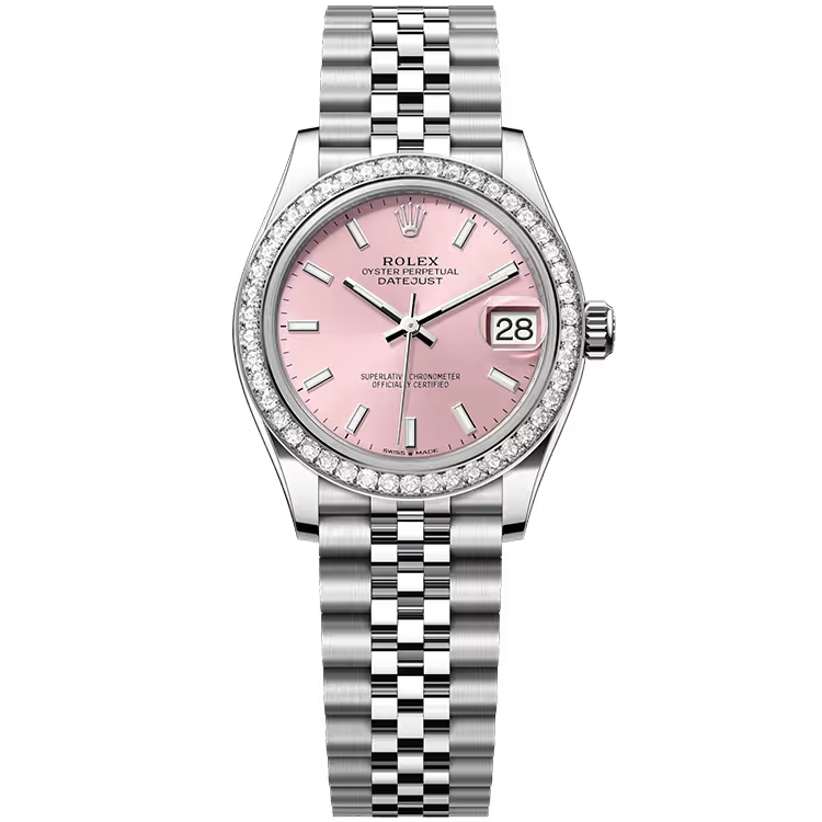 Rolex Datejust 31 Pink Dial Stainless Steel Diamond Bezel Jubilee Bracelet 31mm - Image 1