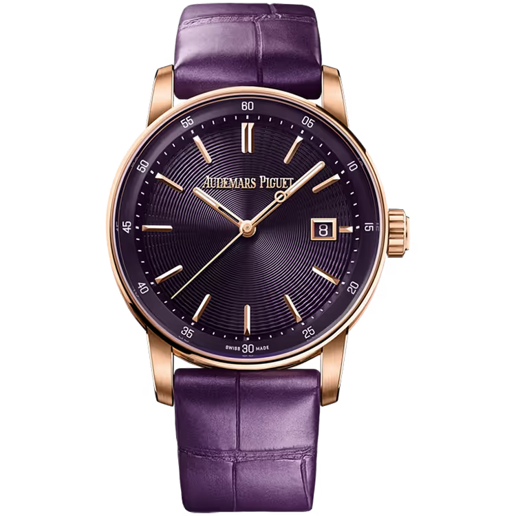 Audemars Piguet Code 11.59 Purple Dial Rose Gold Leather Strap 38mm - Image 1