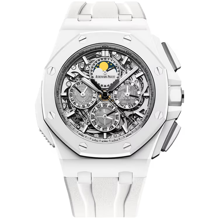 Audemars Piguet Royal Oak Offshore Skeleton Dial Grand Complication White Ceramic Rubber Strap 44mm - Image 1