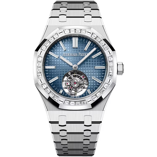 Audemars Piguet Royal Oak Blue Diamond Dial Flying Tourbillon White Gold Diamond Bezel 41mm