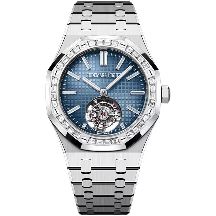 Audemars Piguet Royal Oak Blue Diamond Dial Flying Tourbillon White Gold Diamond Bezel 41mm - Image 1