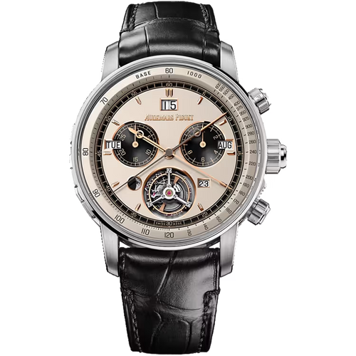 Audemars Piguet Code 11.59 Champagne Dial Ultra Complication White Gold Leather Strap 41mm