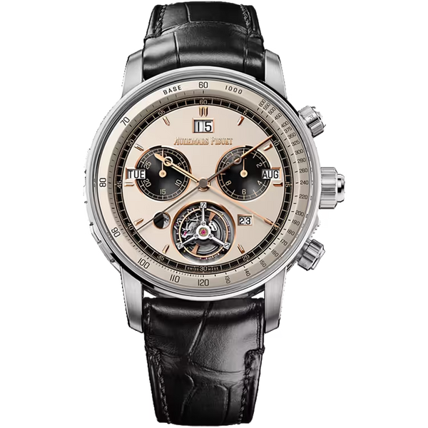 Audemars Piguet Code 11.59 Champagne Dial Ultra Complication White Gold Leather Strap 41mm
