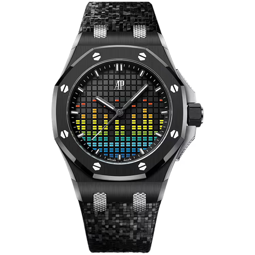 Audemars Piguet Royal Oak Offshore Black Dial Music Edition Black Ceramic Mosaic Rubber Strap 37mm - Limited 250
