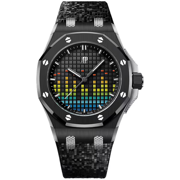Audemars Piguet Royal Oak Offshore Black Dial Music Edition Black Ceramic Mosaic Rubber Strap 37mm - Limited 250