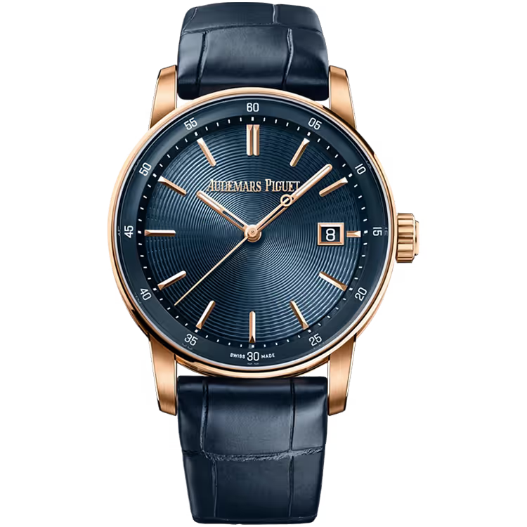 Audemars Piguet Code 11.59 Blue Dial Rose Gold Leather Strap 38mm - Image 1