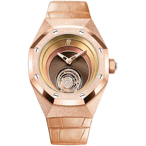 Audemars Piguet Royal Oak Concept Tamara Ralph Flying Tourbillon Frosted Rose Gold Leather Strap 39mm - Limited 102
