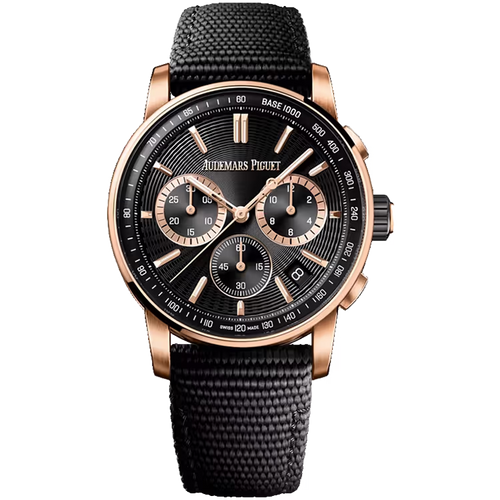 Audemars Piguet Code 11.59 Black Dial Chronograph Black Ceramic Rubber Strap 41mm