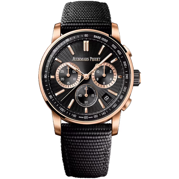 Audemars Piguet Code 11.59 Black Dial Chronograph Black Ceramic Rubber Strap 41mm
