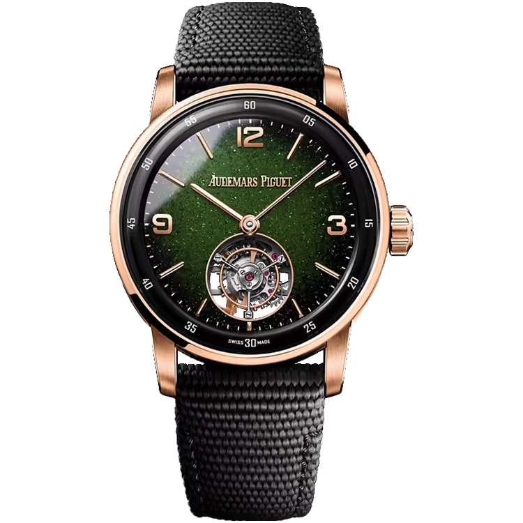 Audemars Piguet Code 11.59 Green Dial Flying Tourbillon Black Ceramic Rubber Strap 41mm - Image 1