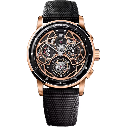 Audemars Piguet Code 11.59 Skeleton Dial Flying Tourbillon Black Ceramic Rubber Strap 41mm - Limited 50