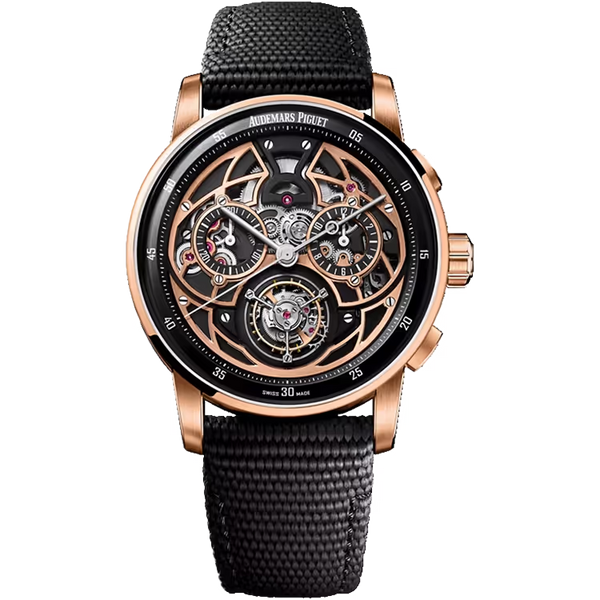 Audemars Piguet Code 11.59 Skeleton Dial Flying Tourbillon Black Ceramic Rubber Strap 41mm - Limited 50