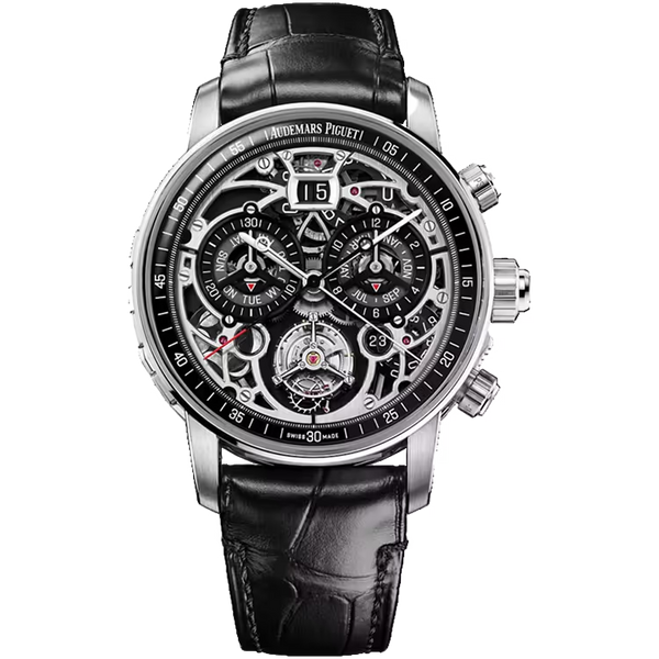 Audemars Piguet Code 11.59 Skeleton Dial Ultra Complication White Gold Leather Strap 41mm