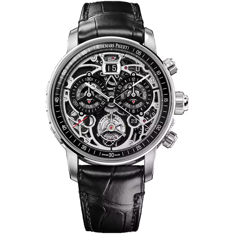 Audemars Piguet Code 11.59 Skeleton Dial Ultra Complication White Gold Leather Strap 41mm - Image 1
