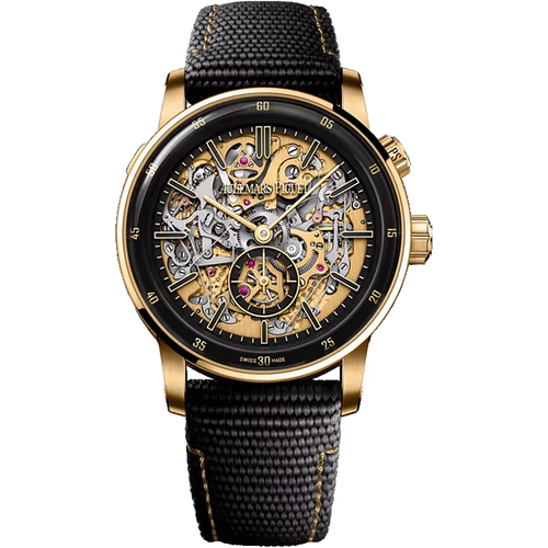 Audemars Piguet Code 11.59 Skeleton Dial Minute Repeater Black Ceramic Rubber Strap 41mm
