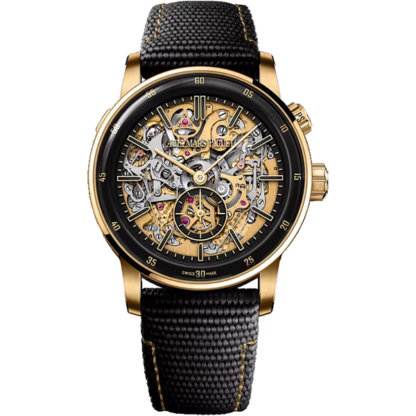 Audemars Piguet Code 11.59 Skeleton Dial Minute Repeater Black Ceramic Rubber Strap 41mm