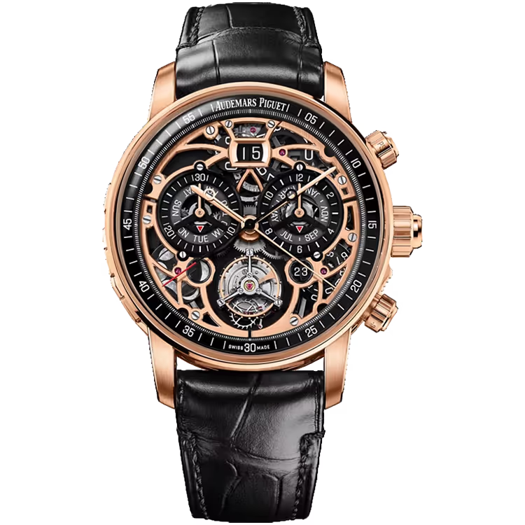 Audemars Piguet Code 11.59 Skeleton Dial Ultra Complication Rose Gold Leather Strap 42mm - Image 1