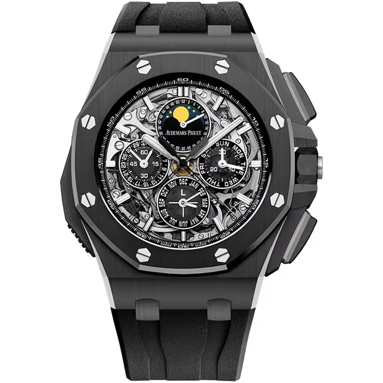 Audemars Piguet Royal Oak Offshore Skeleton Dial Grand Complication Black Ceramic Rubber Strap 44mm - Image 1