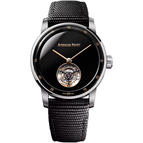 Audemars Piguet Code 11.59 Black Onyx Dial Flying Tourbillon White Gold Rubber Strap 41mm