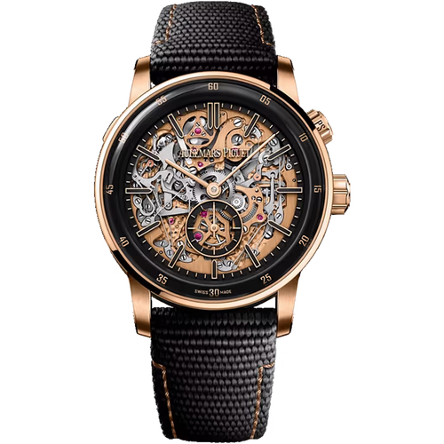 Audemars Piguet Code 11.59 Skeleton Dial Minute Repeater Black Ceramic Rubber Strap 41mm
