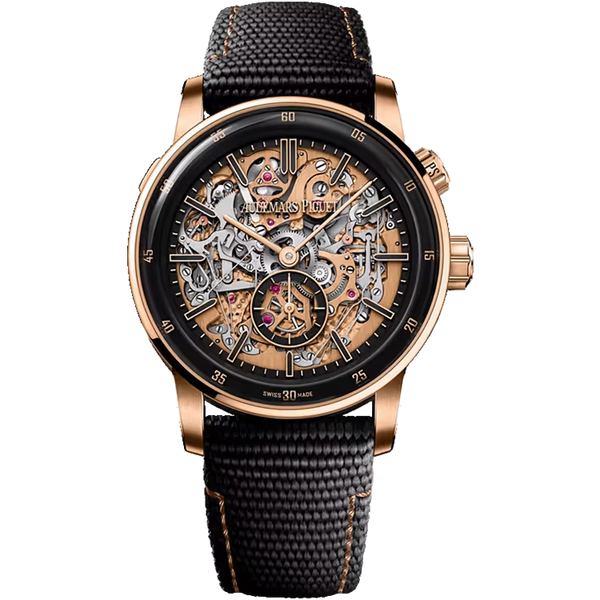 Audemars Piguet Code 11.59 Skeleton Dial Minute Repeater Black Ceramic Rubber Strap 41mm