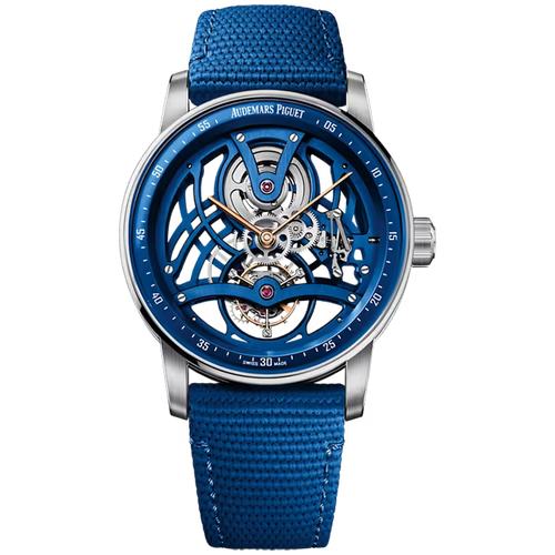 Audemars Piguet Code 11.59 Skeleton Dial Tourbillon Blue Ceramic Rubber Strap 41mm - Limited 50
