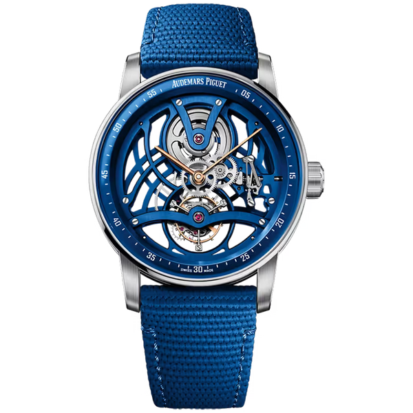 Audemars Piguet Code 11.59 Skeleton Dial Tourbillon Blue Ceramic Rubber Strap 41mm - Limited 50