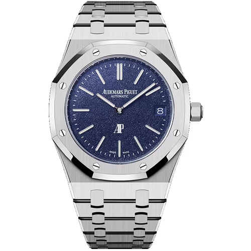 Audemars Piguet Royal Oak Blue Tuscan Dial Jumbo Extra-Thin White Gold 39mm