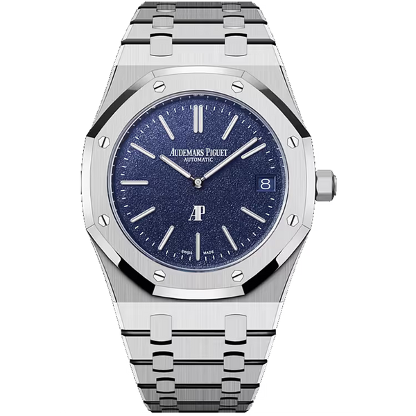 Audemars Piguet Royal Oak Blue Tuscan Dial Jumbo Extra-Thin White Gold 39mm