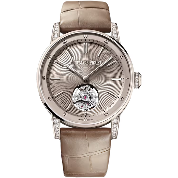 Audemars Piguet 11.59 Sand Dial Flying Tourbillon Sand Gold Leather Strap 38mm