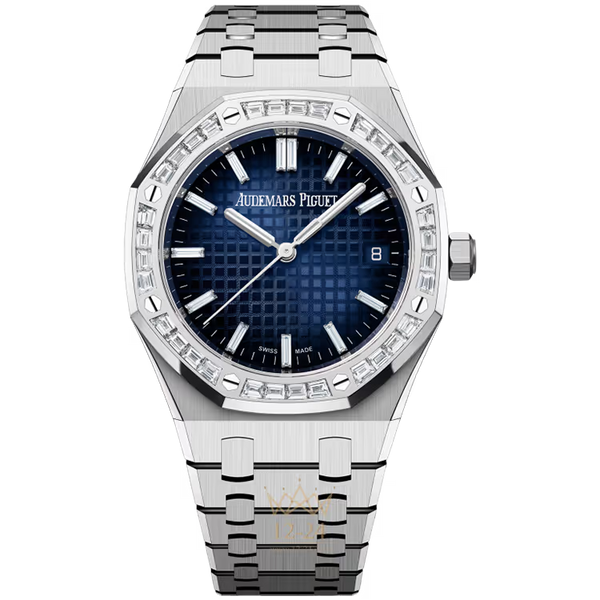 Audemars Piguet Royal Oak Blue Diamond Dial White Gold Diamond Bezel 34mm