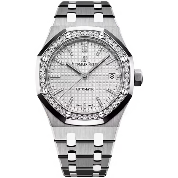 Audemars Piguet Royal Oak Grey Diamond Dial Queen Elizabeth II Cup 2017 Titanium Diamond Bezel 37mm - Limited 200