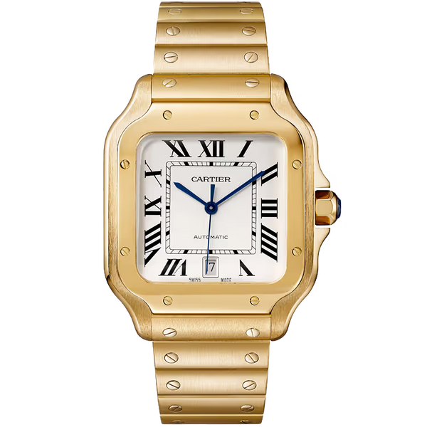 Cartier Santos White Dial Large Model Yellow Gold 40mm