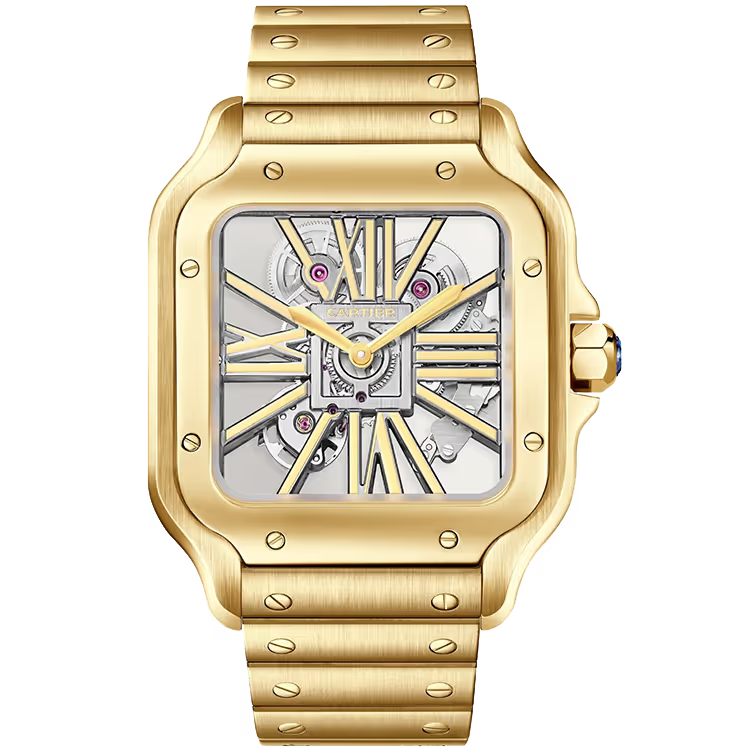 Cartier Santos Skeleton Dial Large Model Yellow Gold 40mm - Image 1