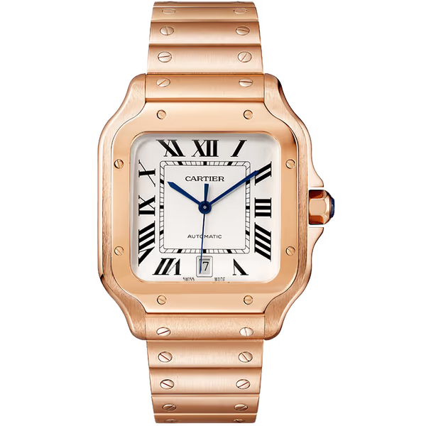 Cartier Santos White Dial Large Model Rose Gold 40mm