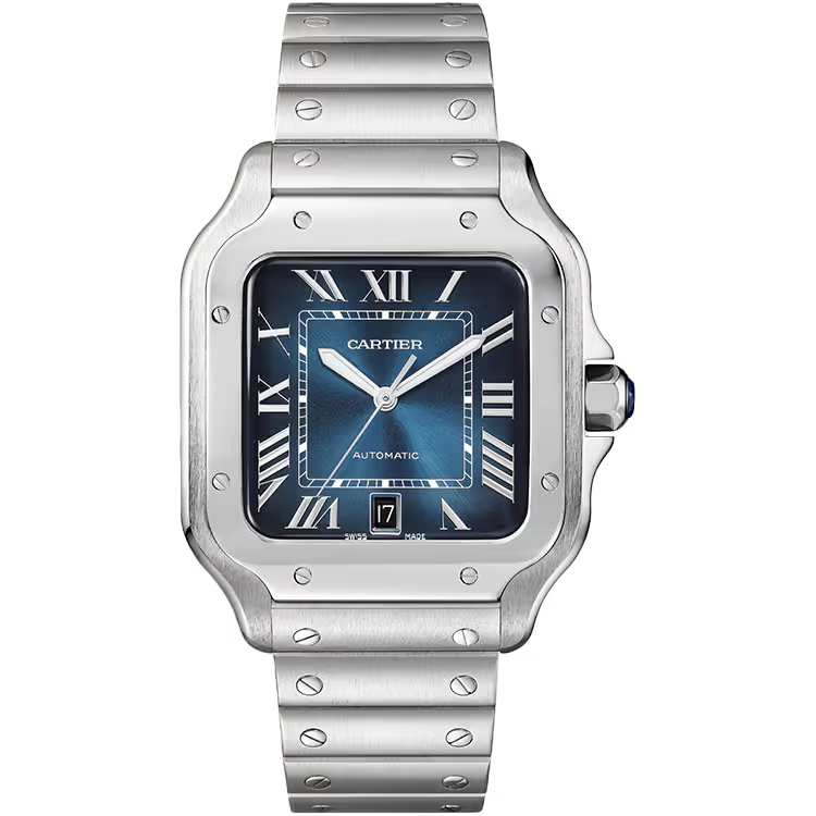 Cartier Santos Blue Dial Large Model Stainless Steel 40mm - Image 1