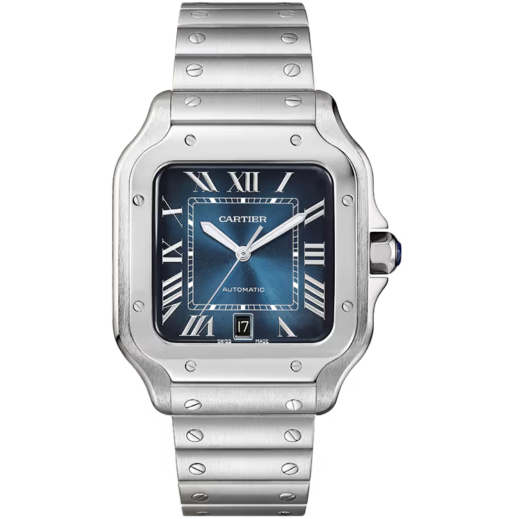 Cartier Santos Blue Dial Large Model Stainless Steel 40mm - Image 1