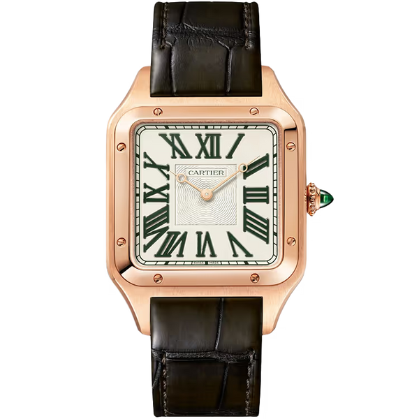 Cartier Santos Beige Dial Extra-Large Model Rose Gold Leather Bracelet 47mm - Limited 200