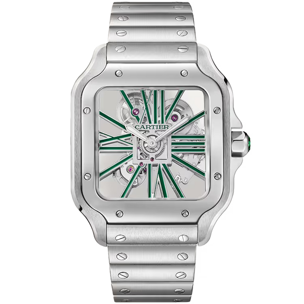 Cartier Santos Skeleton Dial Large Model Stainless Steel 40mm