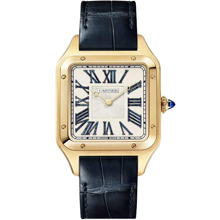 Cartier Santos Beige Dial Extra-Large Model Yellow Gold Leather Bracelet 47mm - Limited 200 - Image 1