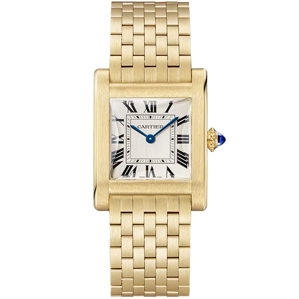 Cartier Tank White Dial Normale Yellow Gold 33mm