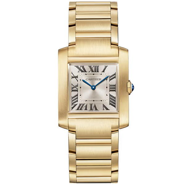 Cartier Tank Champagne Dial Francaise Medium Model Yellow Gold 32mm
