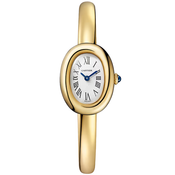Cartier Baignoire White Dial Mini Model Size 16 Yellow Gold 25mm