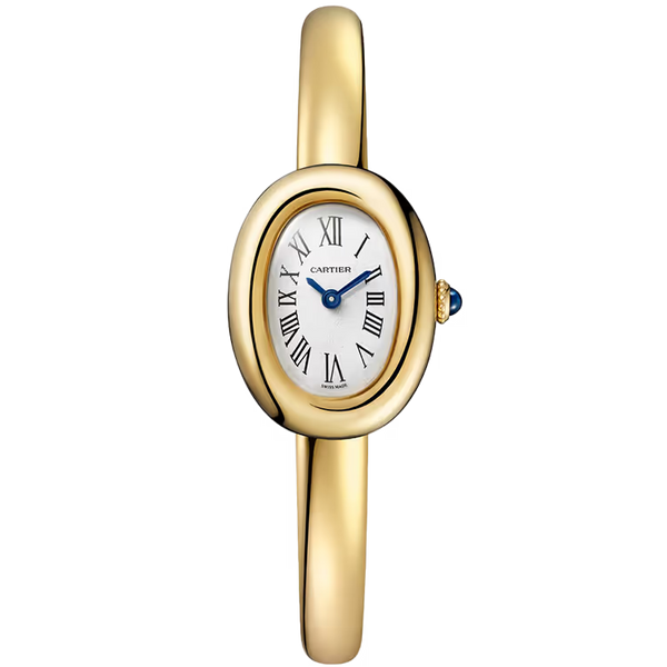 Cartier Baignoire White Dial Mini Model Size 15 Yellow Gold 25mm