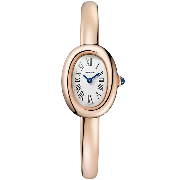 Cartier Baignoire White Dial Mini Model Size 15 Rose Gold 25mm