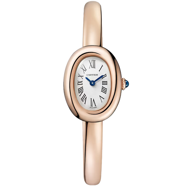 Cartier Baignoire White Dial Mini Model Size 16 Rose Gold 25mm