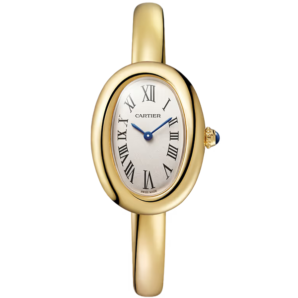 Cartier Baignoire White Dial Small Model Size 17 Yellow Gold 31mm