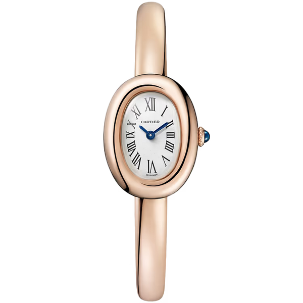 Cartier Baignoire White Dial Mini Model Size 17 Rose Gold 25mm